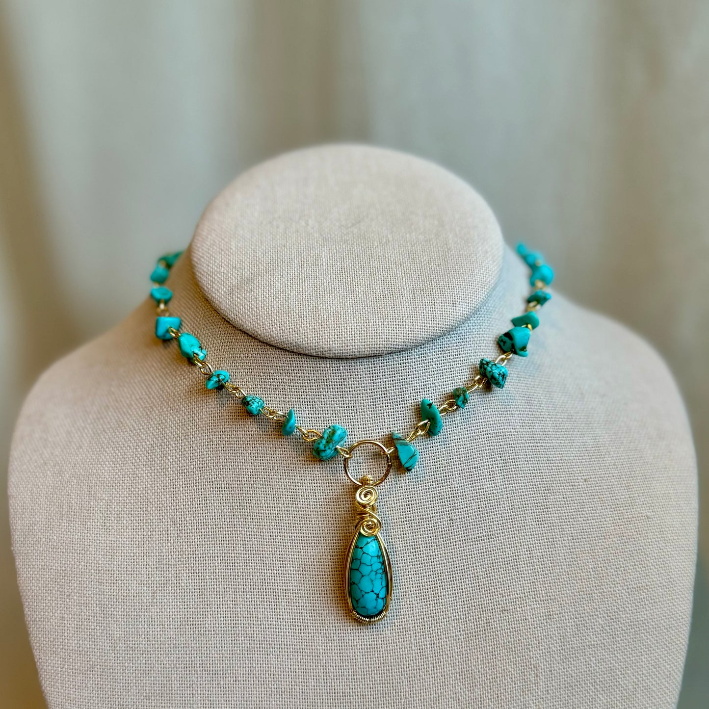 Turquoise Beaded Choker