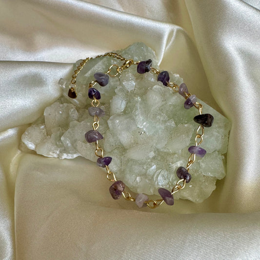 Amethyst Anklet