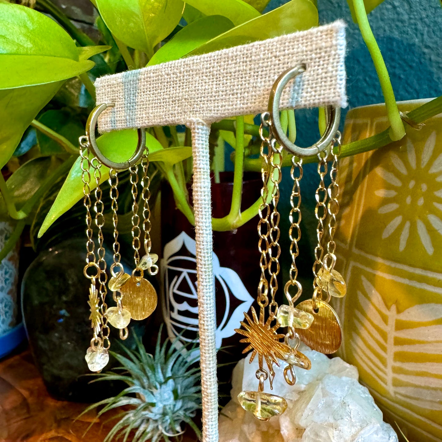 Citrine Mini Hoops