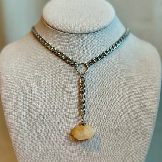Citrine Lariat Necklace