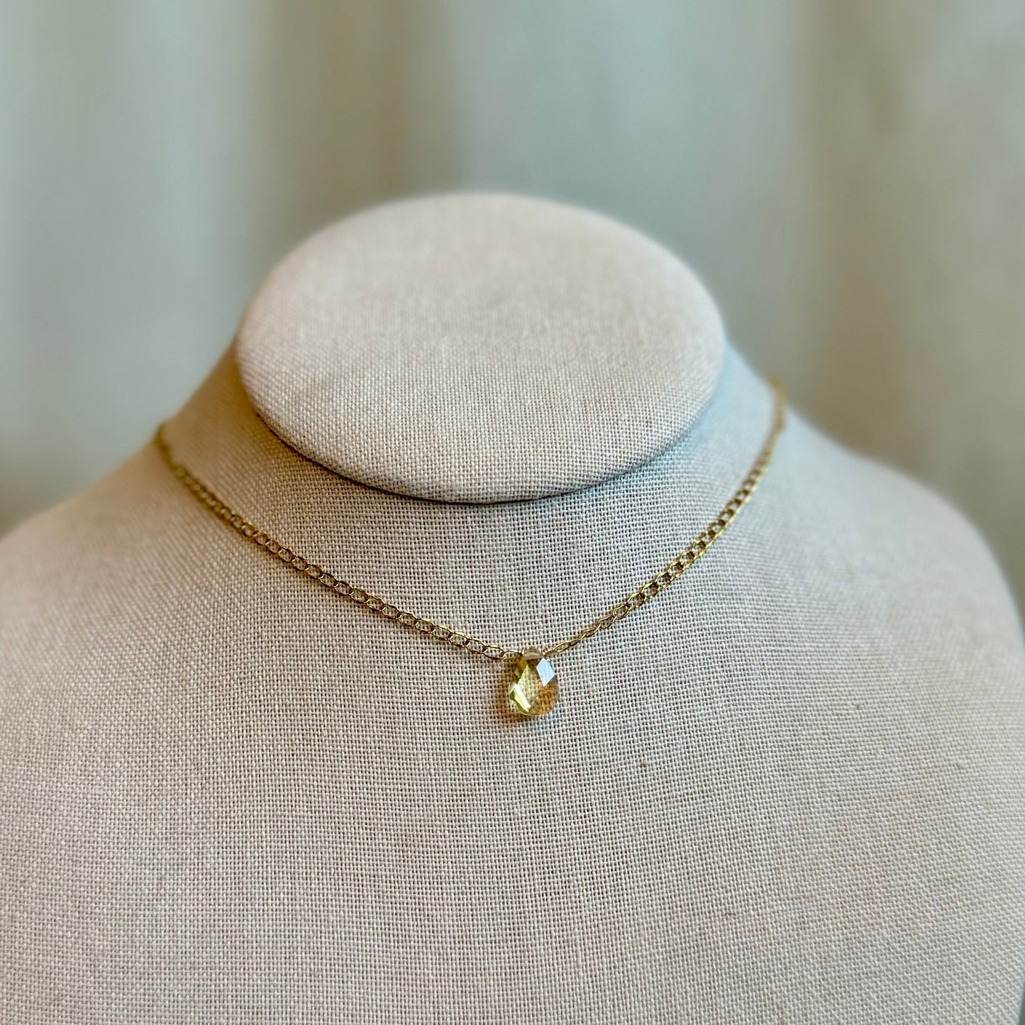 Citrine Teardrop Choker