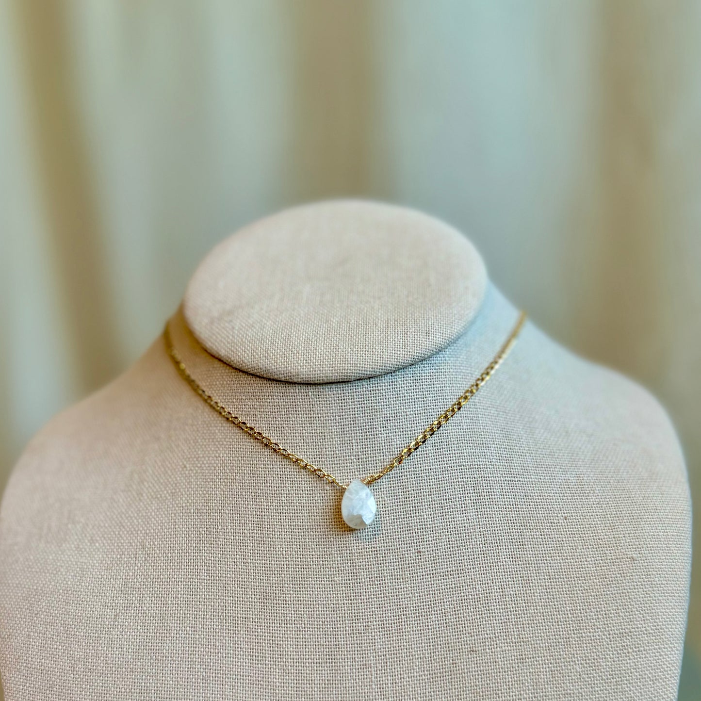 Moonstone Teardrop Choker