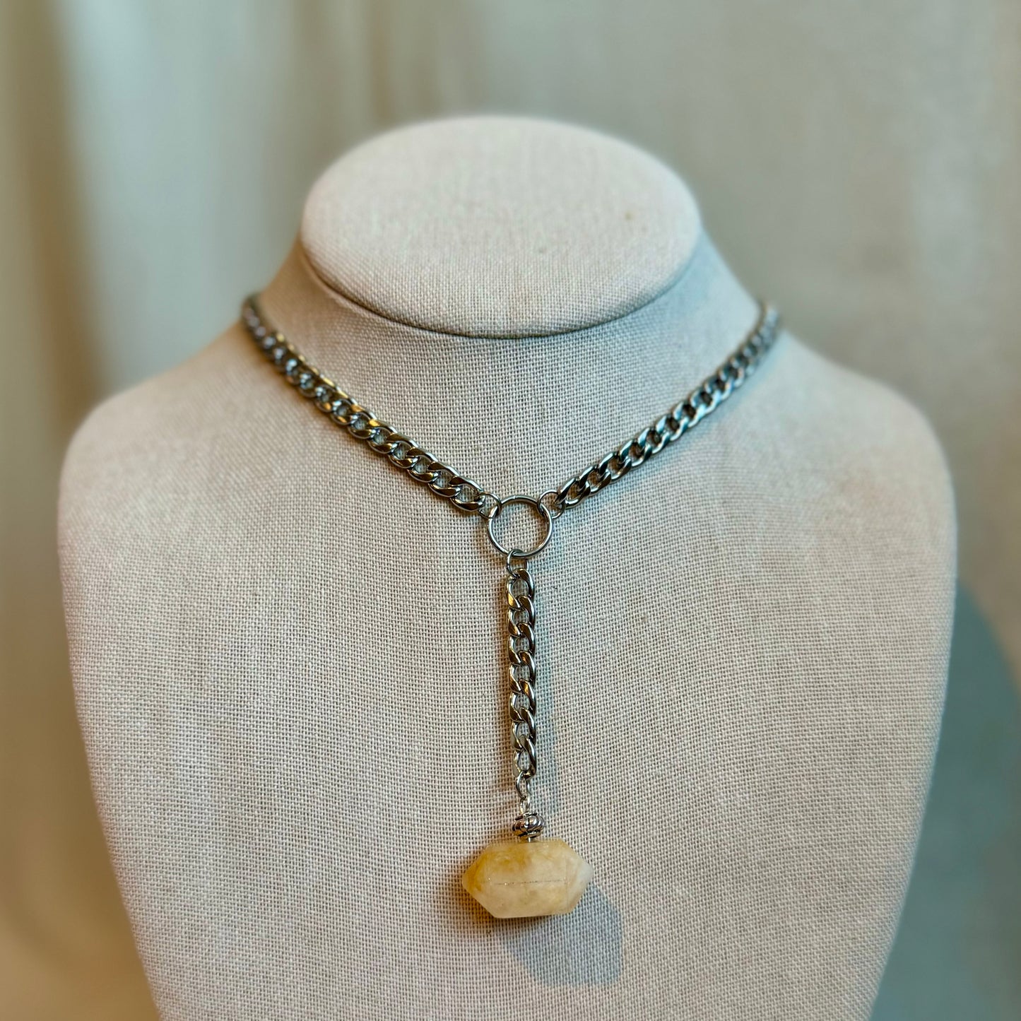 Citrine Lariat Necklace
