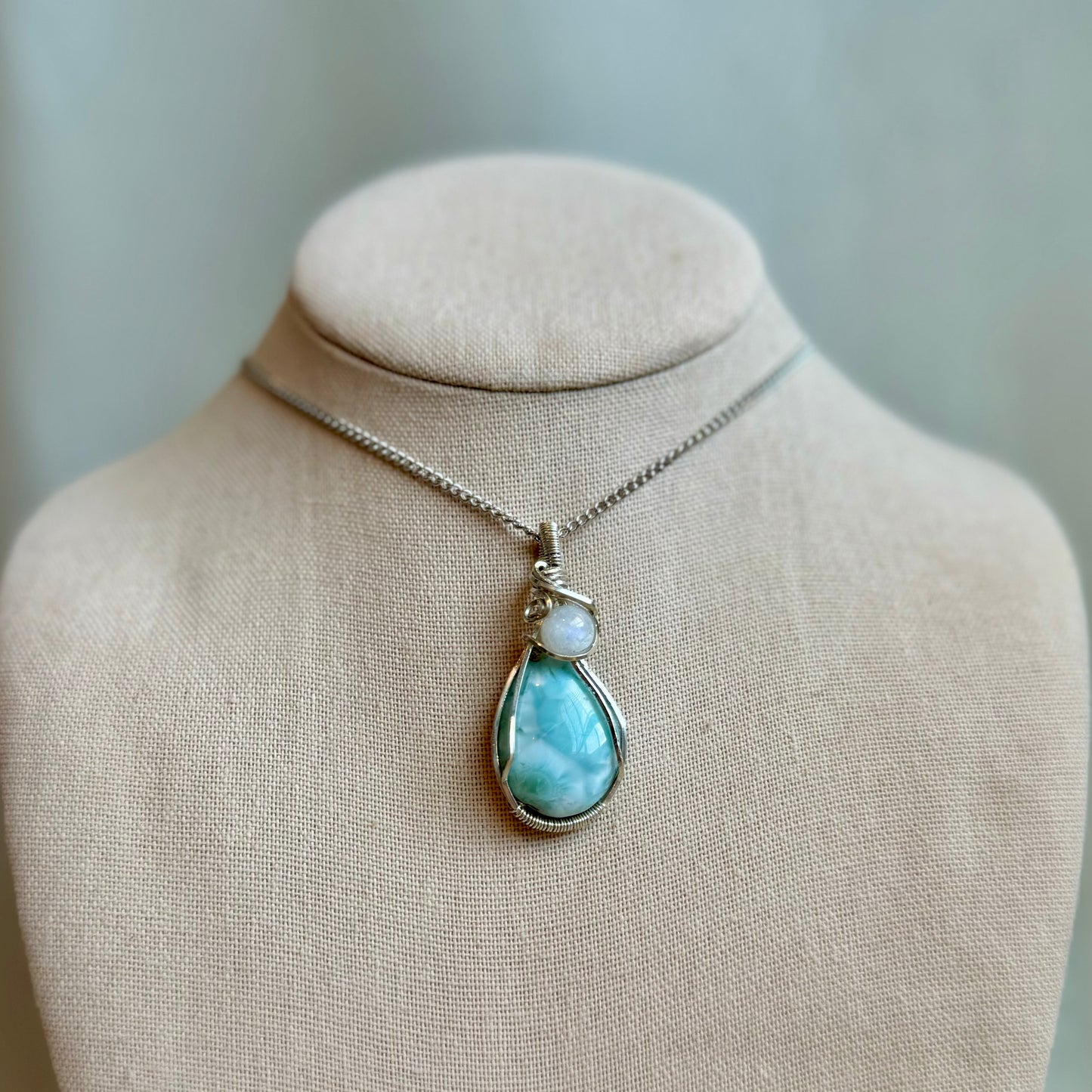 Larimar Moonstone “Sweet Tides” Pendant