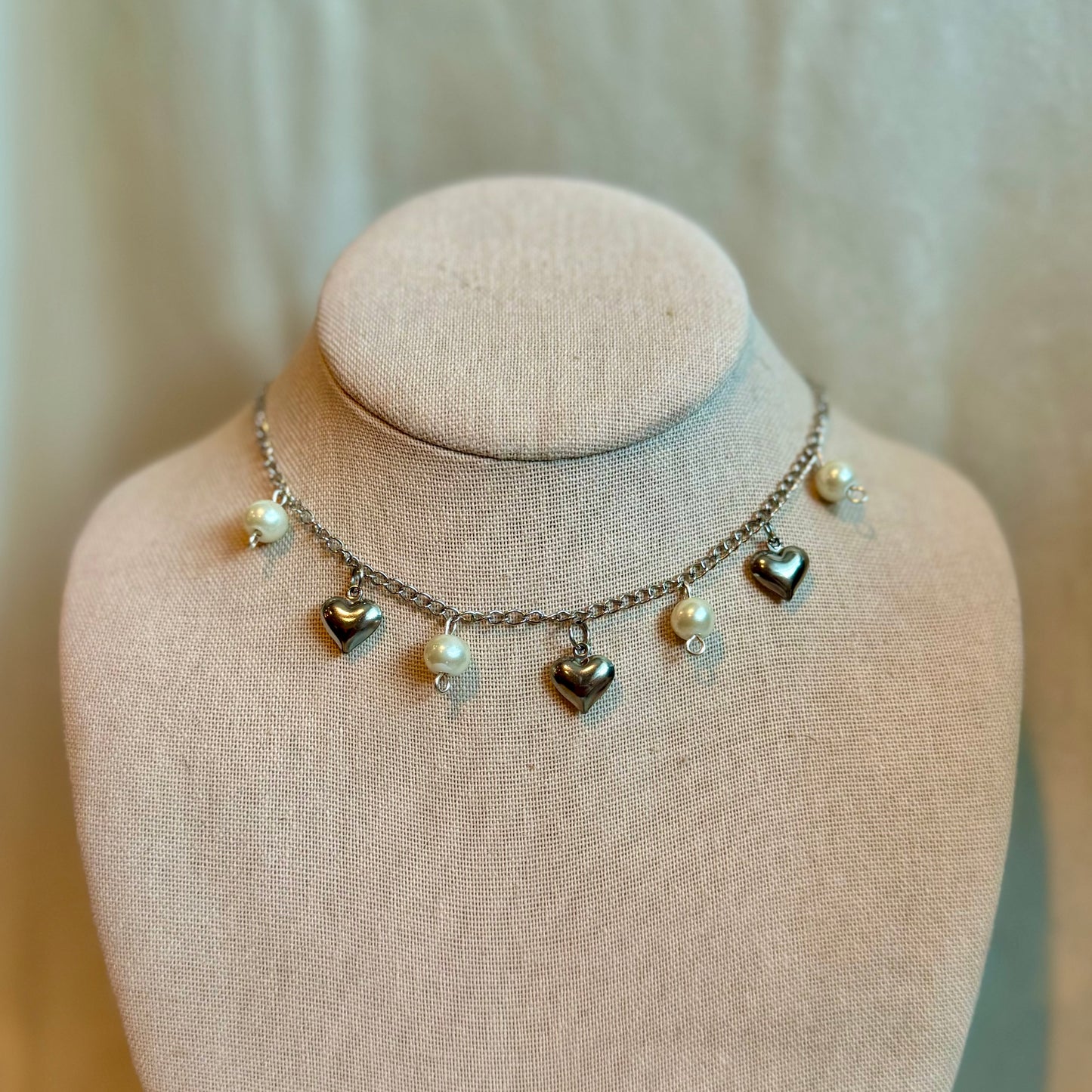 Freshwater Pearl Heart Choker
