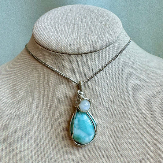Larimar Moonstone “Sweet Tides” Pendant