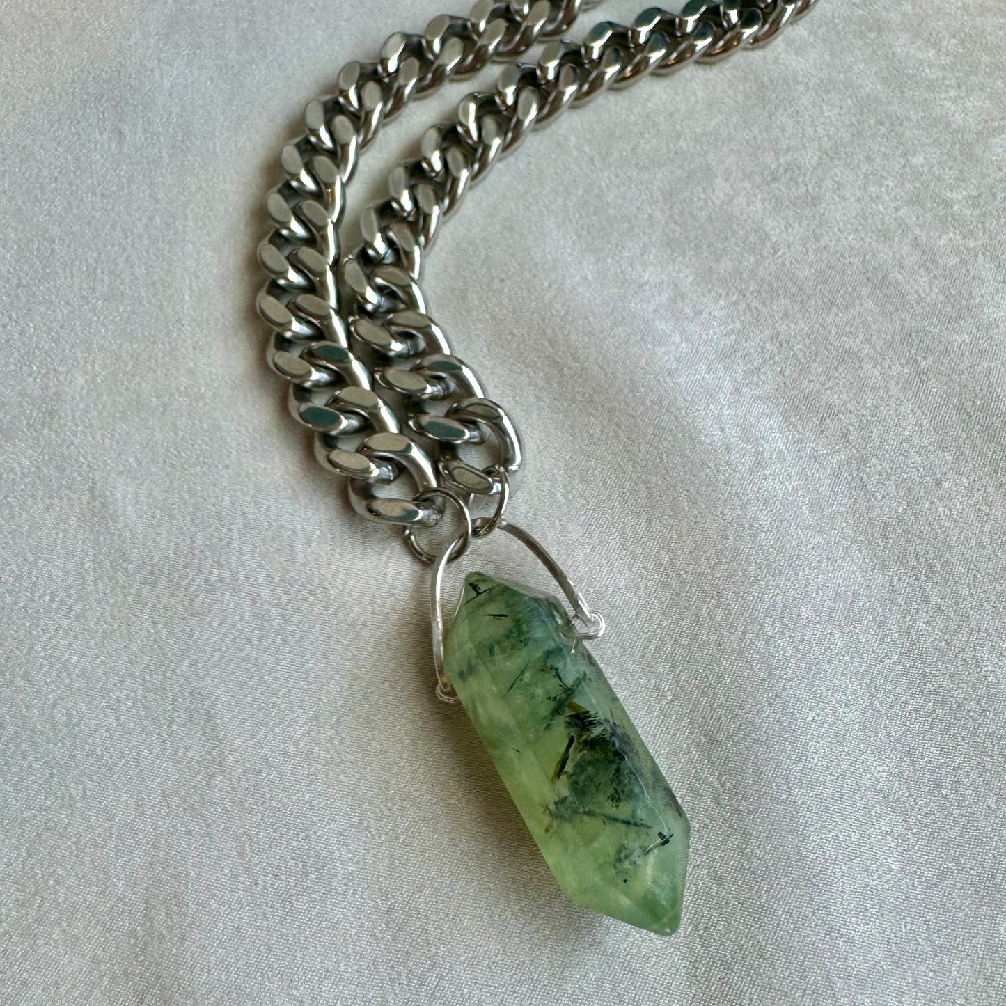 Prehnite Chunky Chain Choker