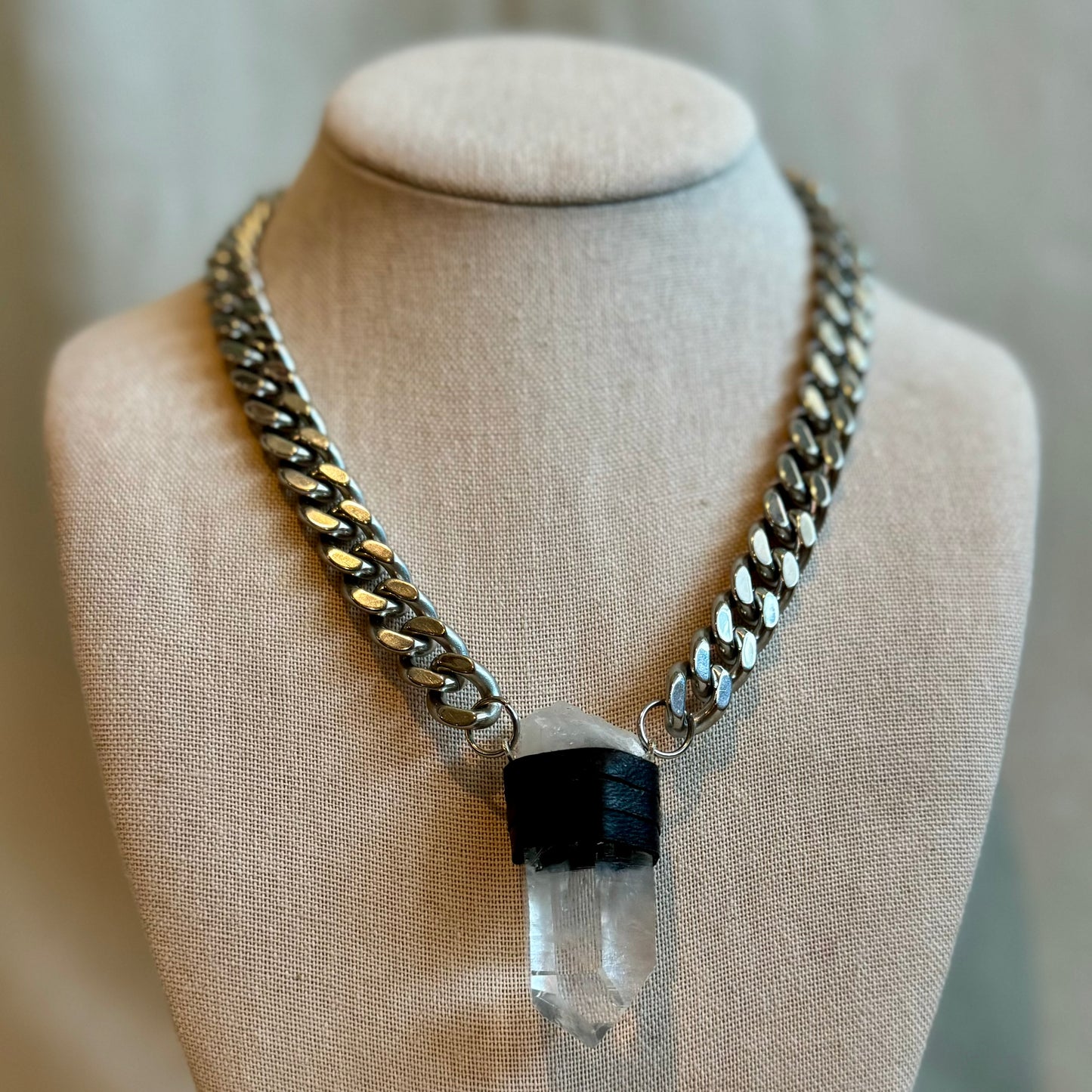 Lumerian Quartz Chunky Chain Choker