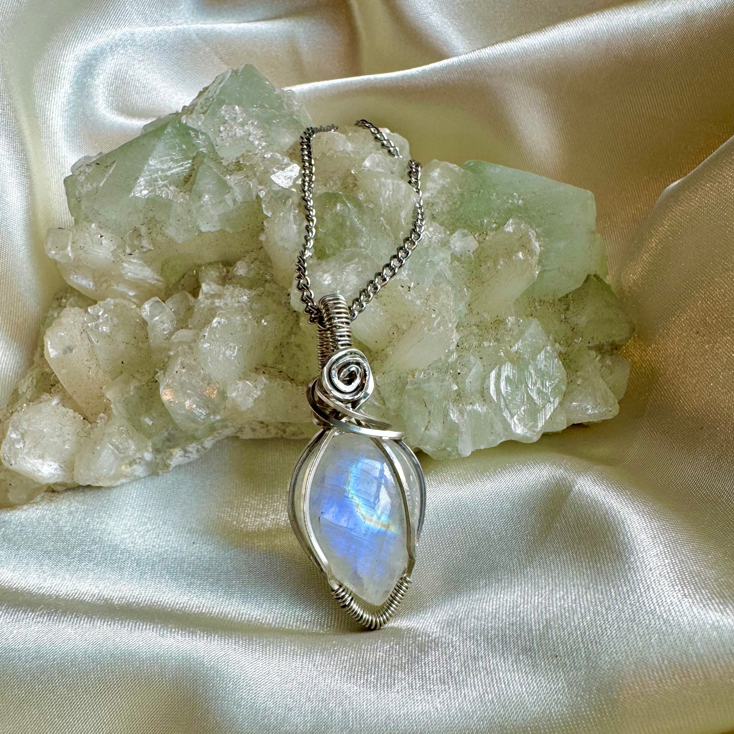 Moonstone “New Moon” Pendant