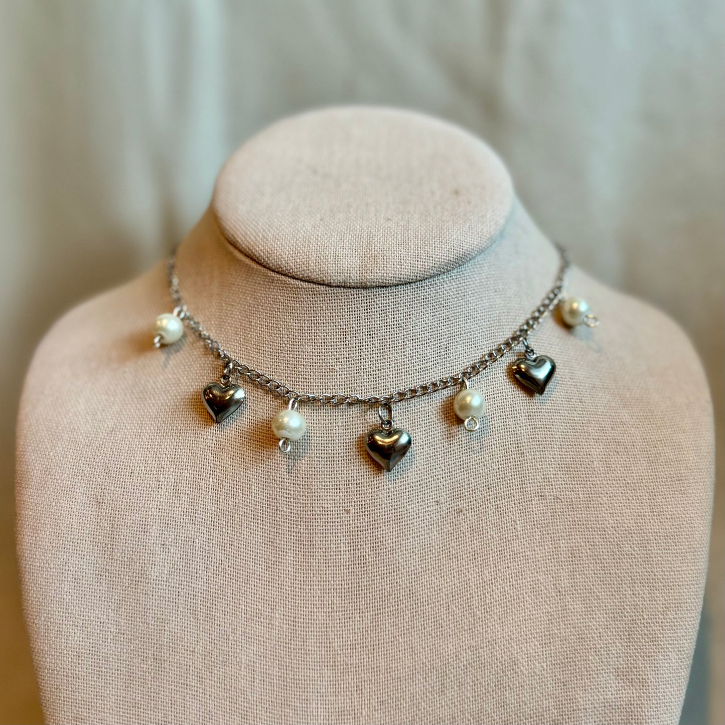 Freshwater Pearl Heart Choker