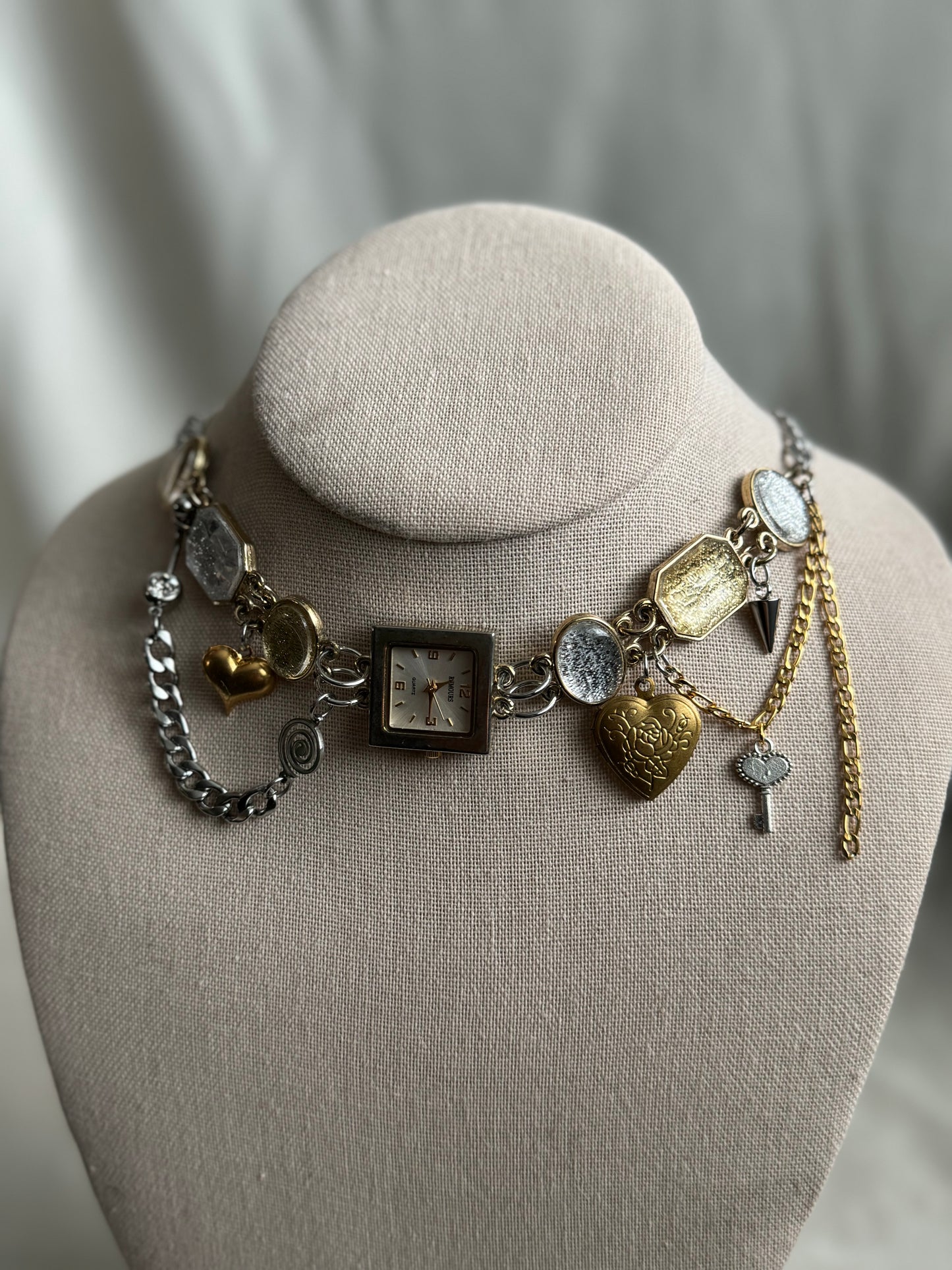 Mixed Metal “Eclectic” Watch Choker