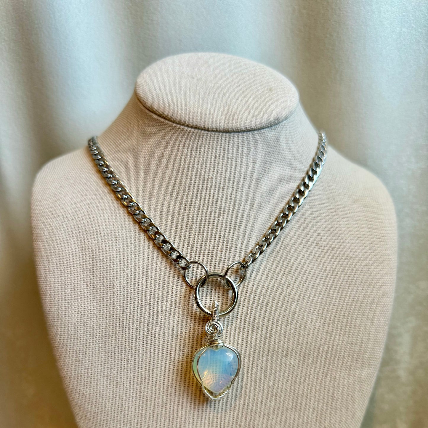 Opalite Heart Shaped Choker