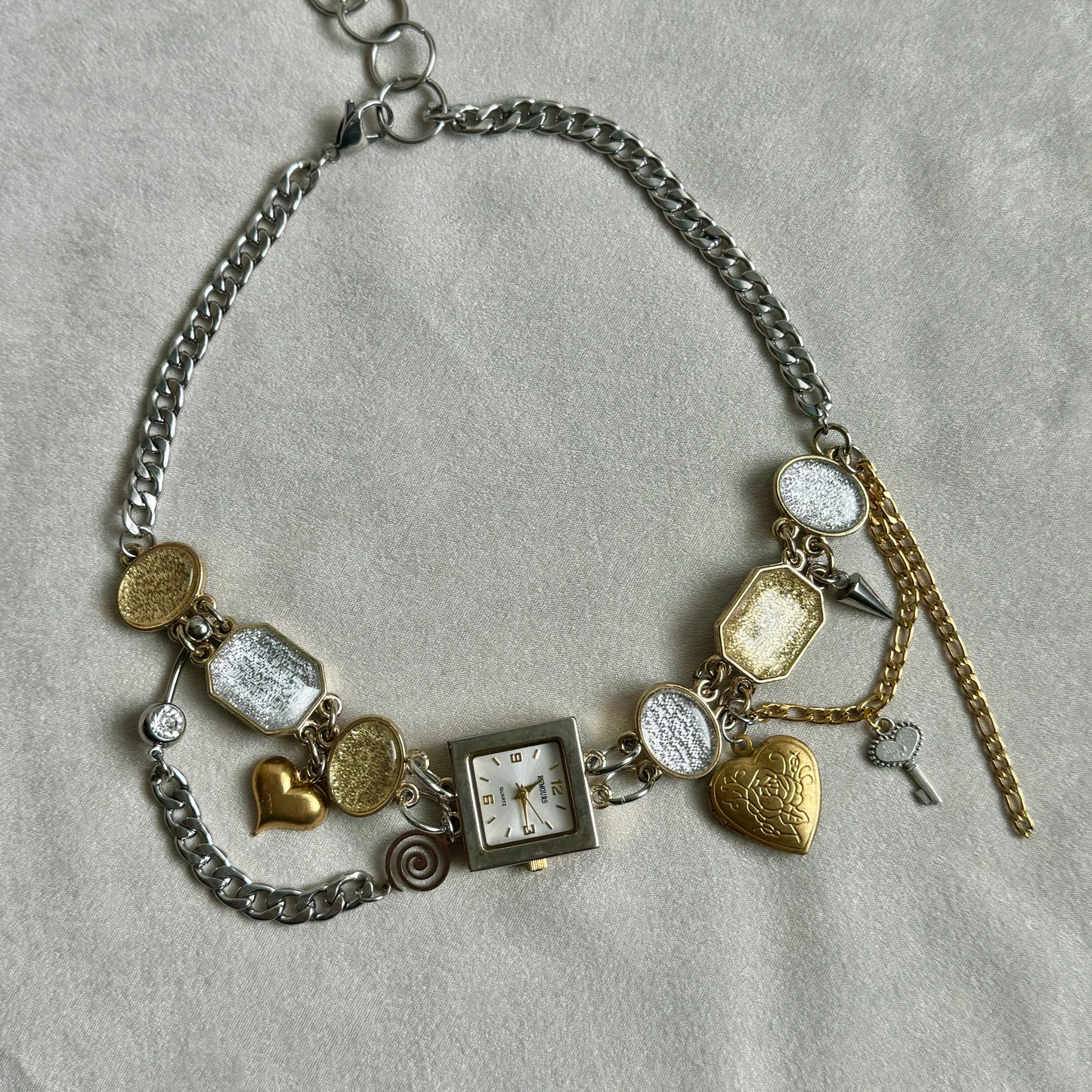 Mixed Metal “Eclectic” Watch Choker