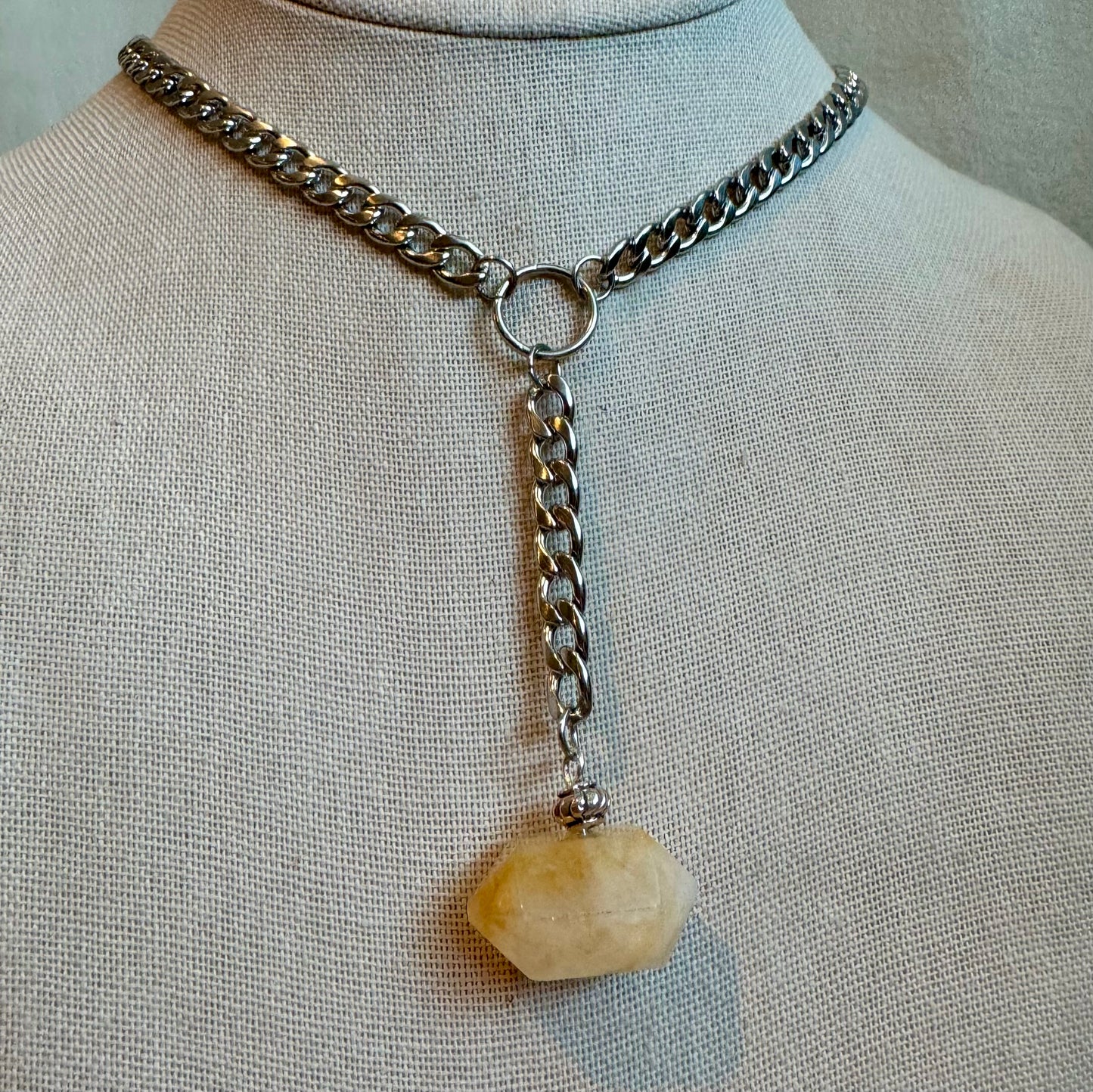 Citrine Lariat Necklace