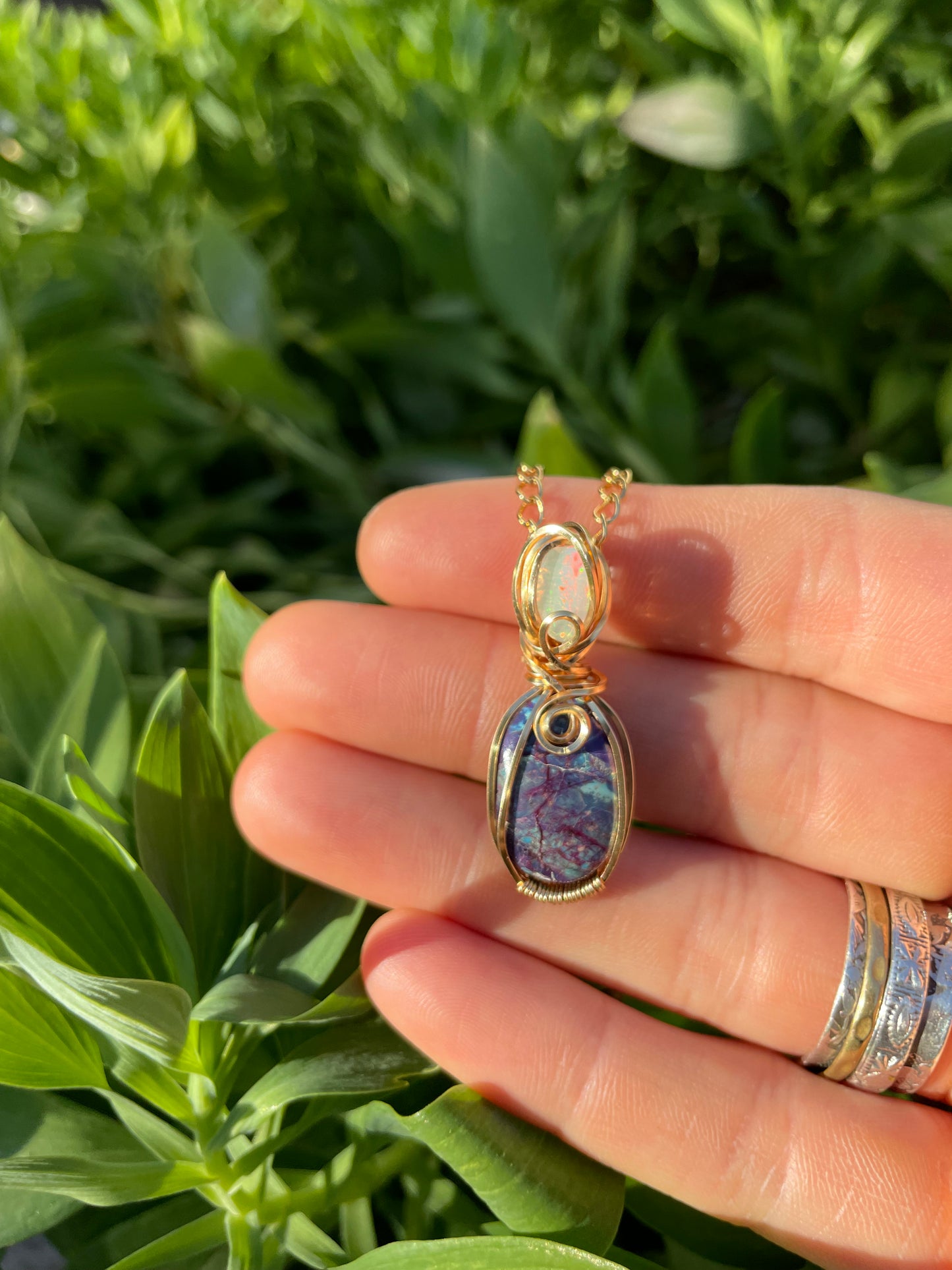 Mojave Turquoise x Opal “Awakening” Pendant