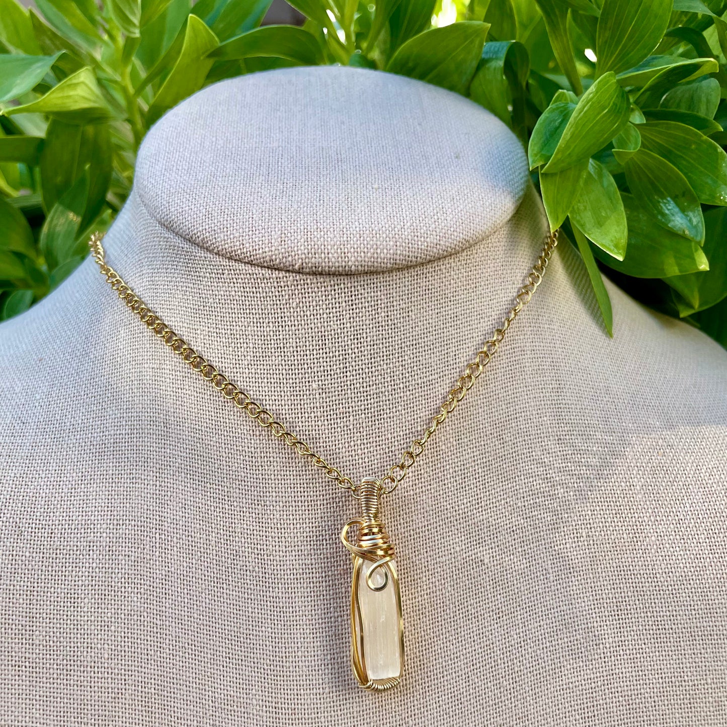 Selenite “Recharge” Mini Pendant