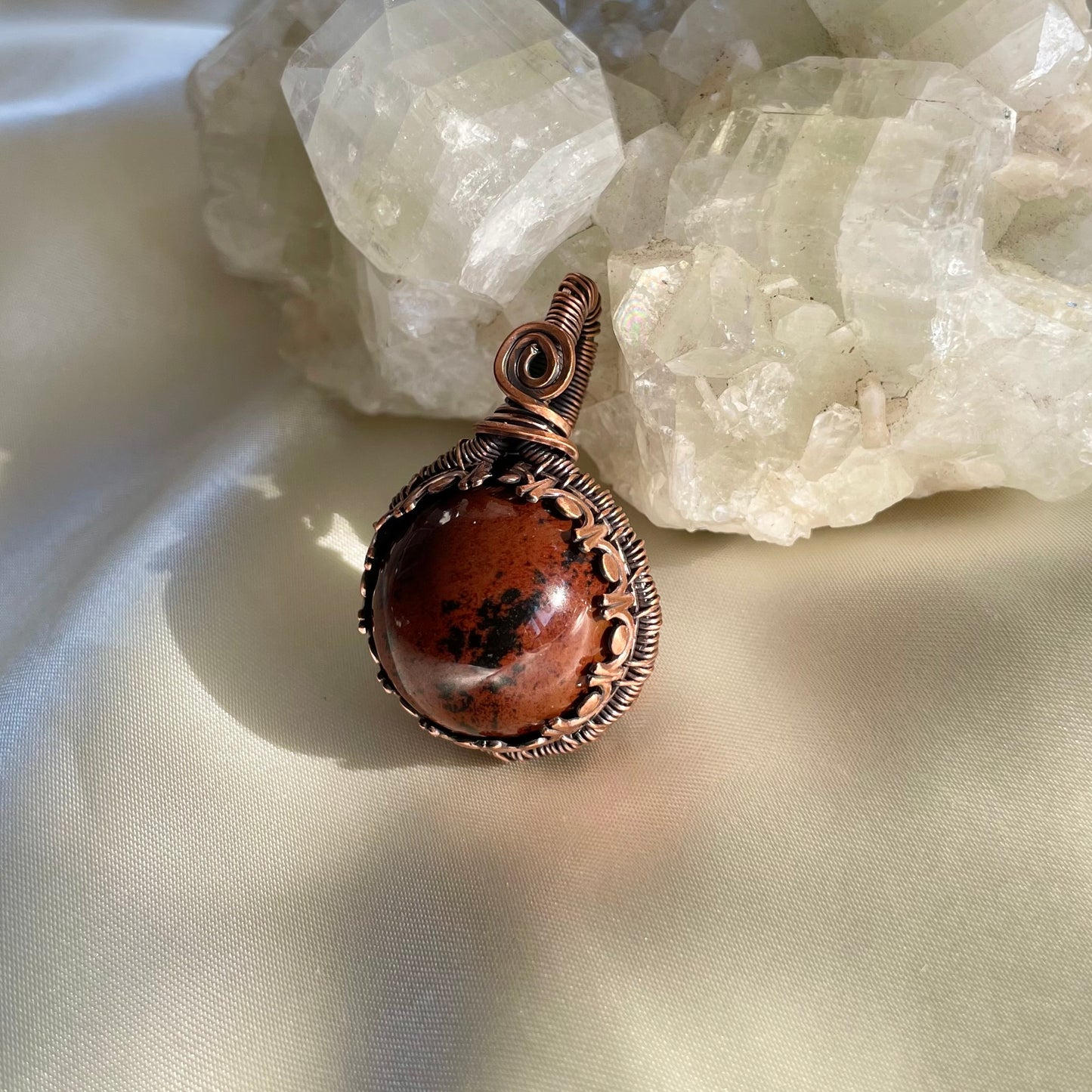 Mahogony Obsidian "Orb" Pendant