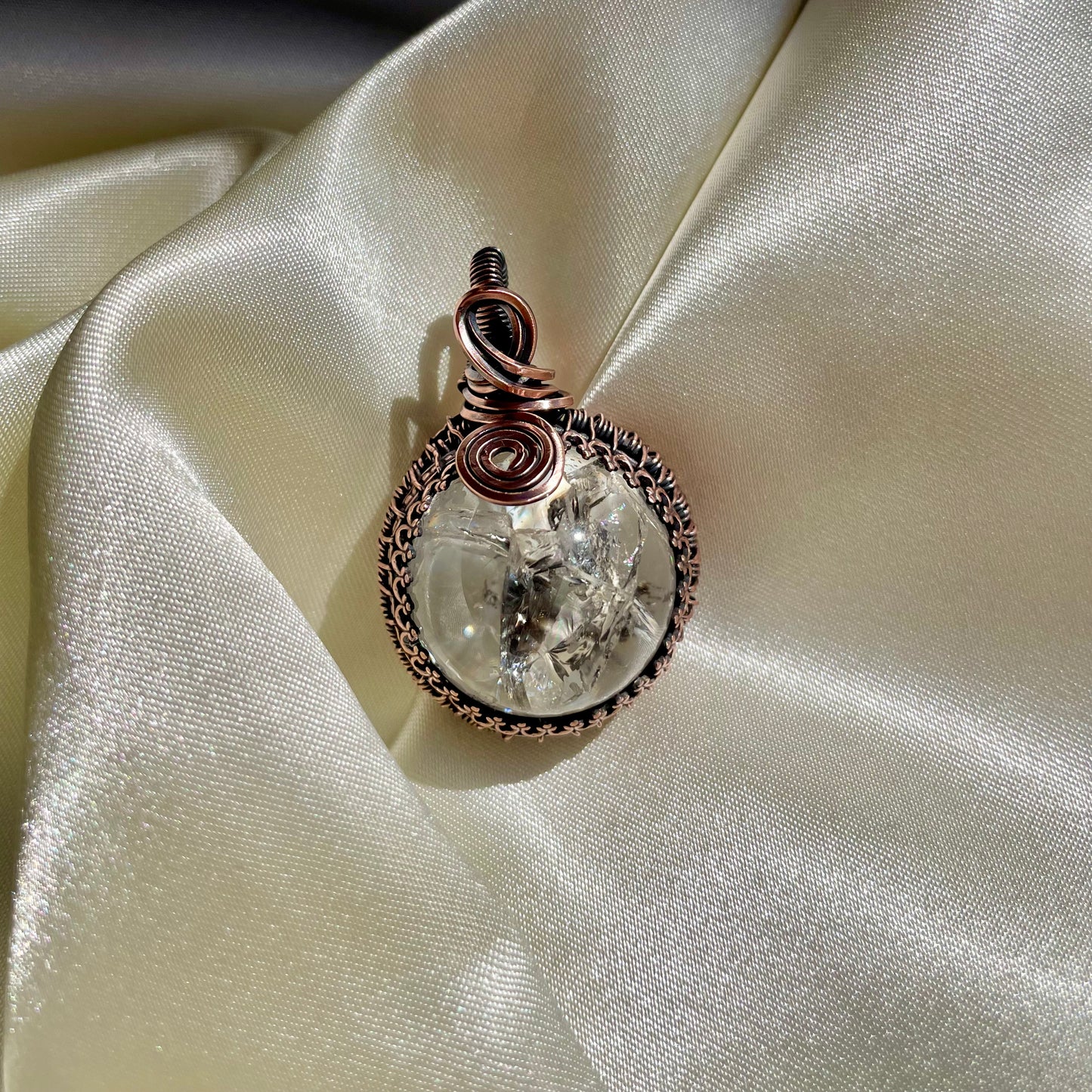 Fire & Ice Quartz "Starseed" Pendant