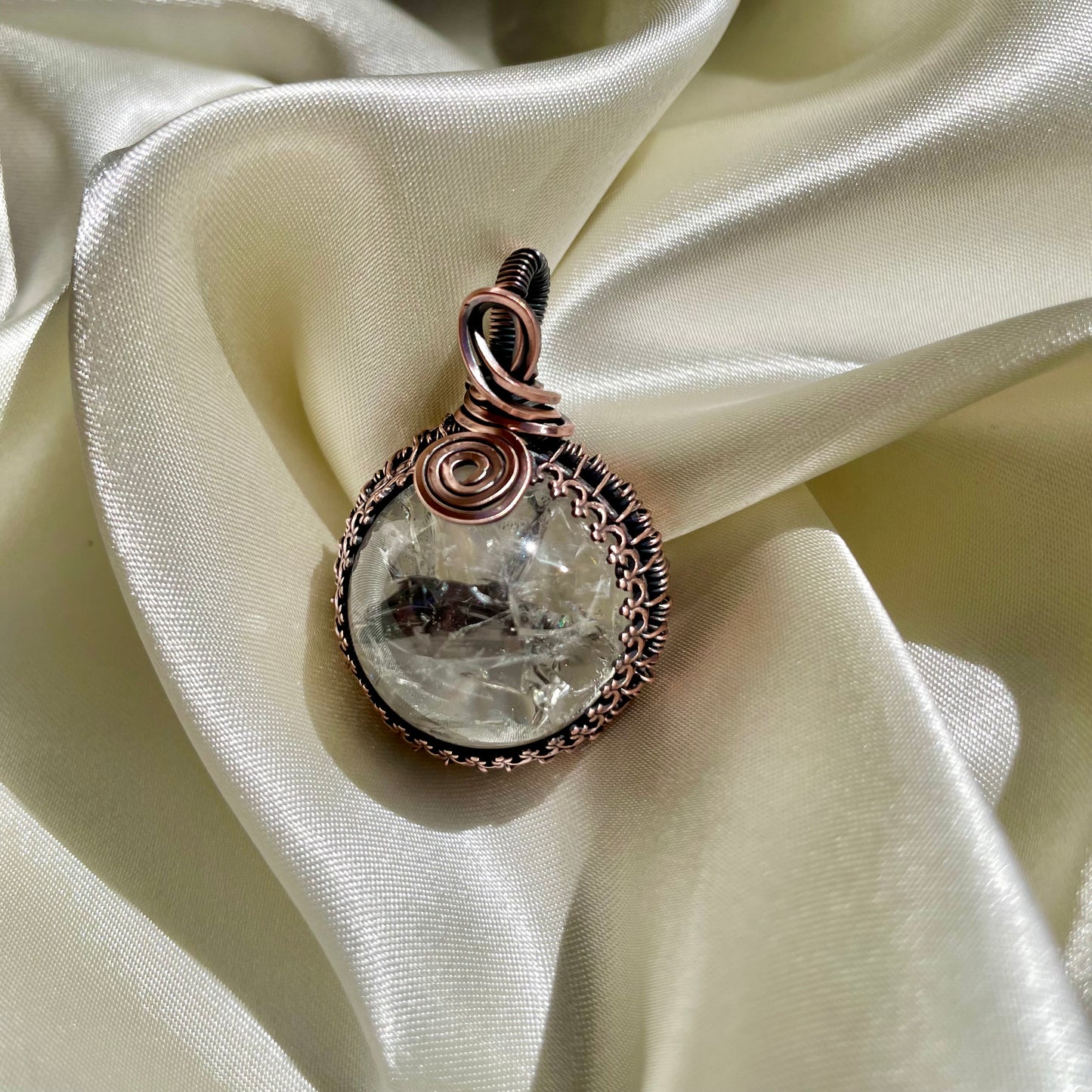 Fire & Ice Quartz "Starseed" Pendant