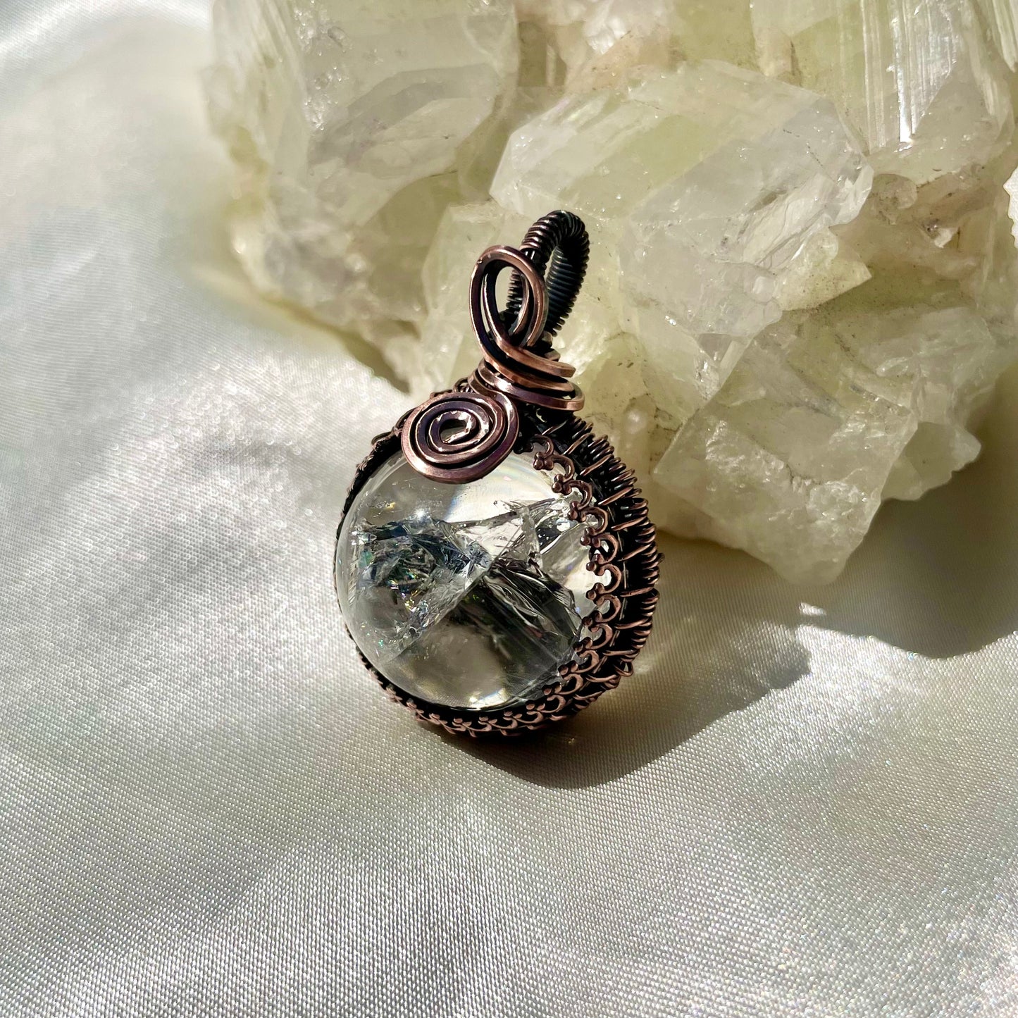 Fire & Ice Quartz "Starseed" Pendant