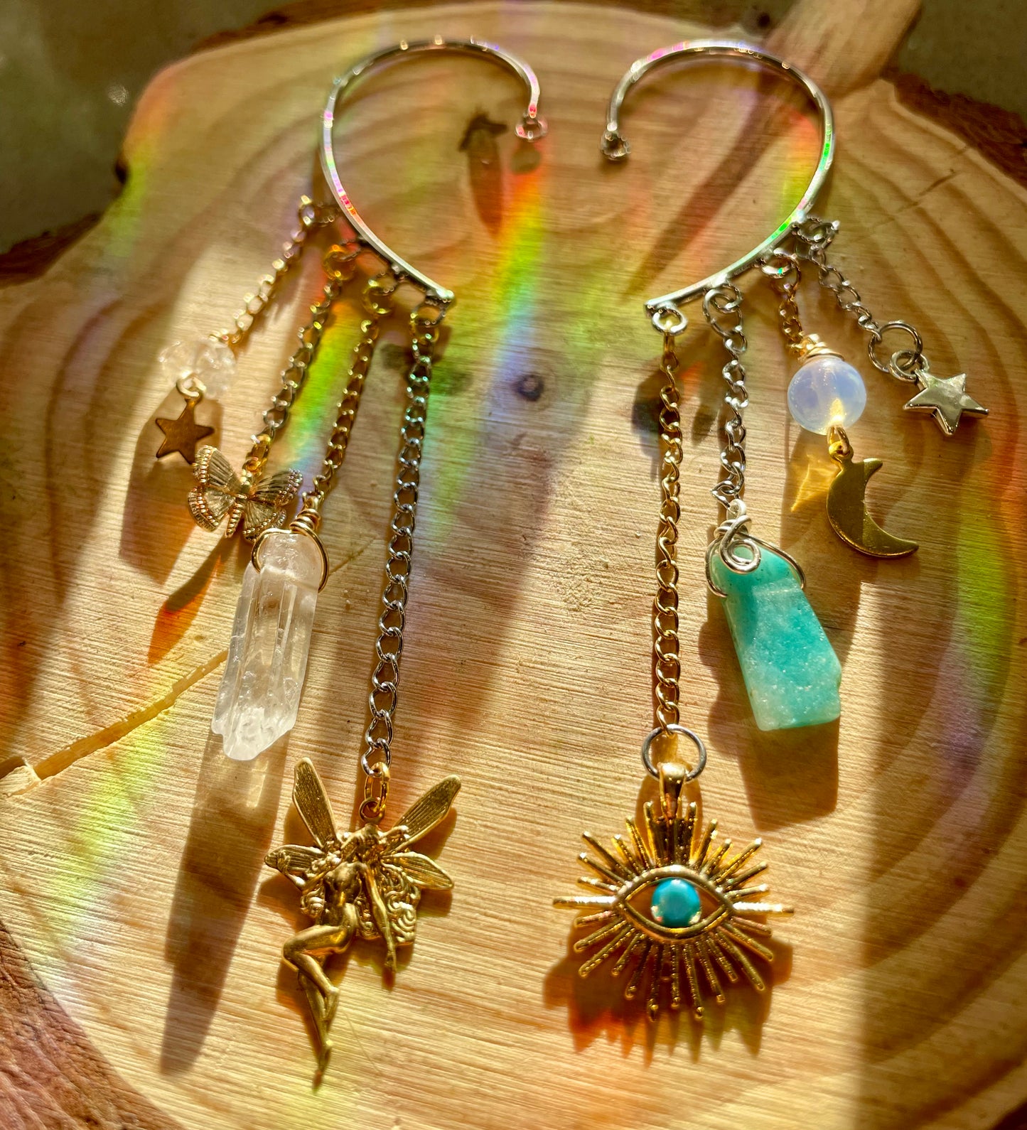 Amazonite Evil Eye Ear Cuff