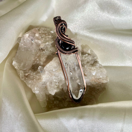Lumerian Quartz x Onyx “Duality” Pendant