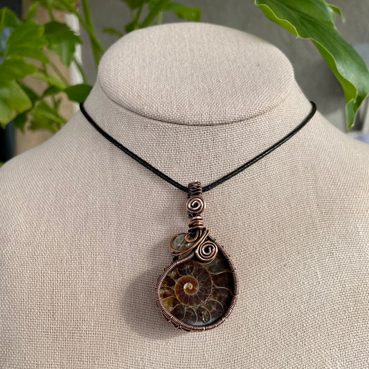 Ammonite x Citrine “Ascension” Pendant