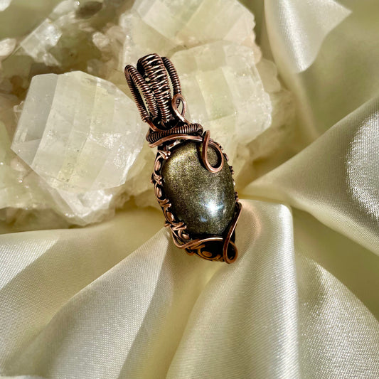 Gold Sheen Obsidian “Shadow Work” Pendant