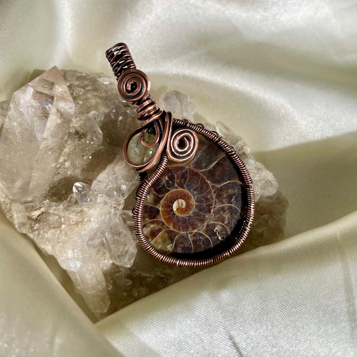 Ammonite x Citrine “Ascension” Pendant