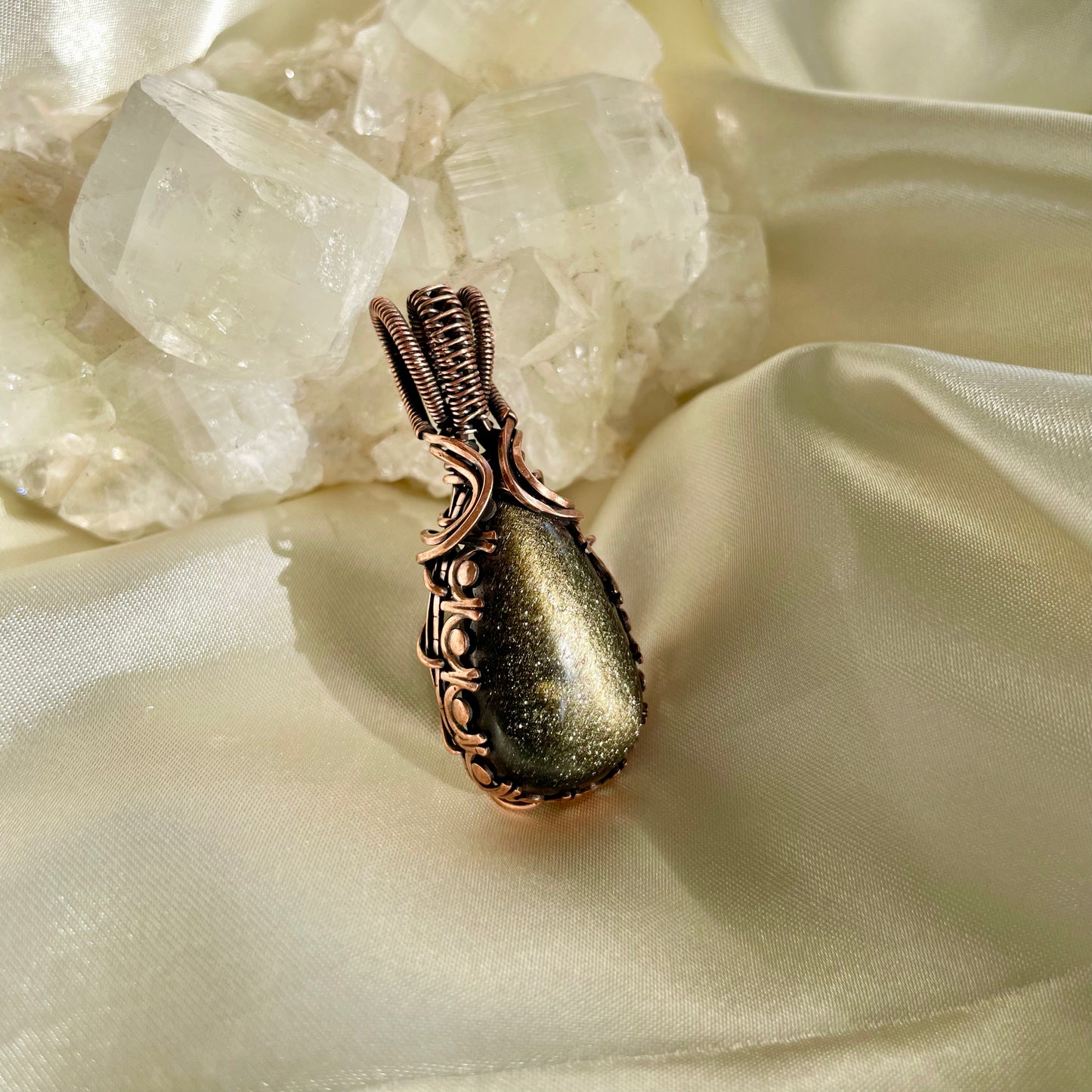 Gold Sheen Obsidian “Shadow Work” Pendant
