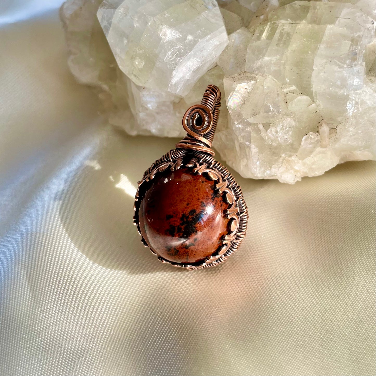 Mahogony Obsidian "Orb" Pendant