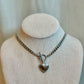 Heart Locket Silver Toggle Choker