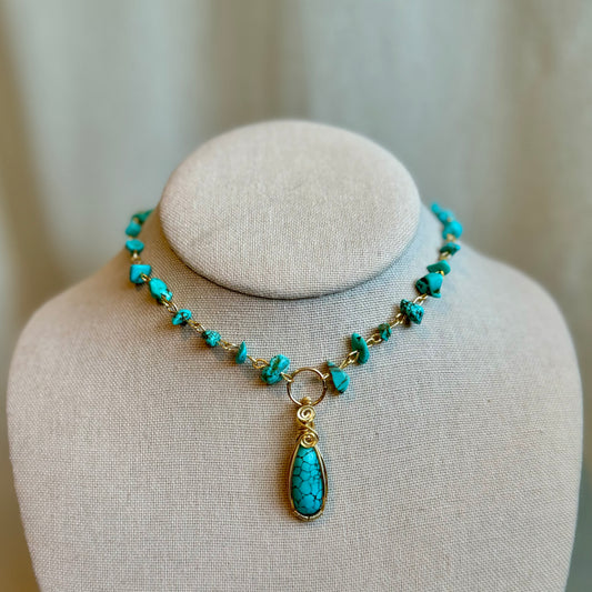 Turquoise Beaded Choker
