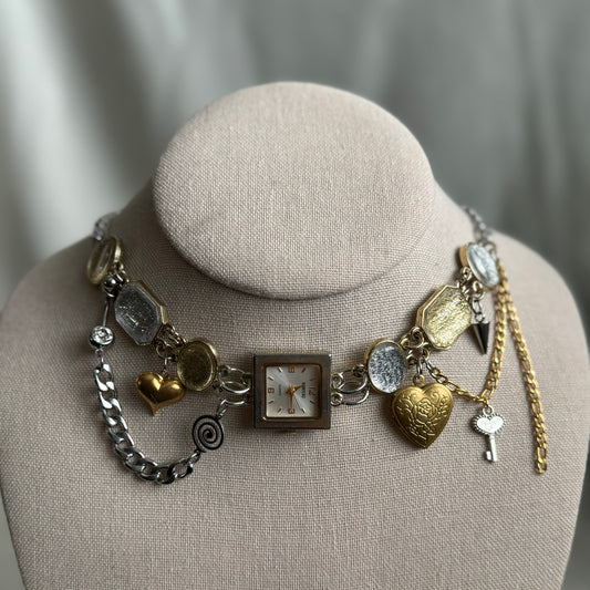 Mixed Metal “Eclectic” Watch Choker