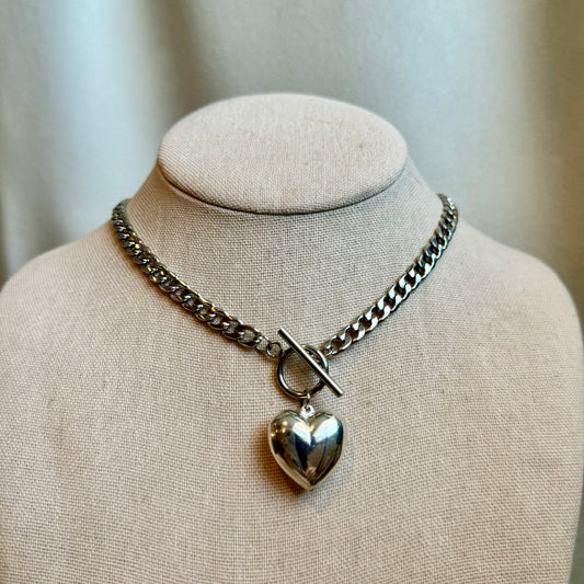 Puffy Heart Toggle Choker