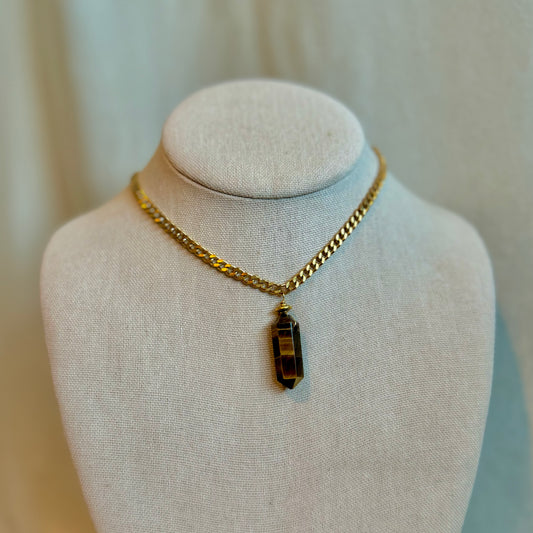 Tigers Eye Gold Pendant