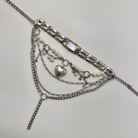 Multi-layered Experimental Watch Choker