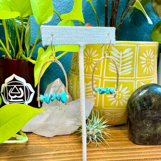 Turquoise Minimal Drop Earrings