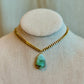 Chrysoprase Gold Necklace