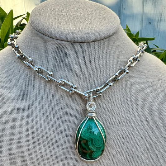 Malachite Statement Pendant