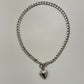 Heart Locket Silver Toggle Choker
