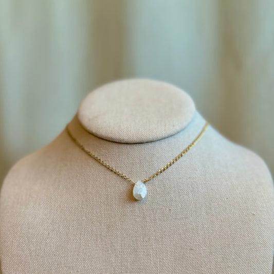 Moonstone Teardrop Choker