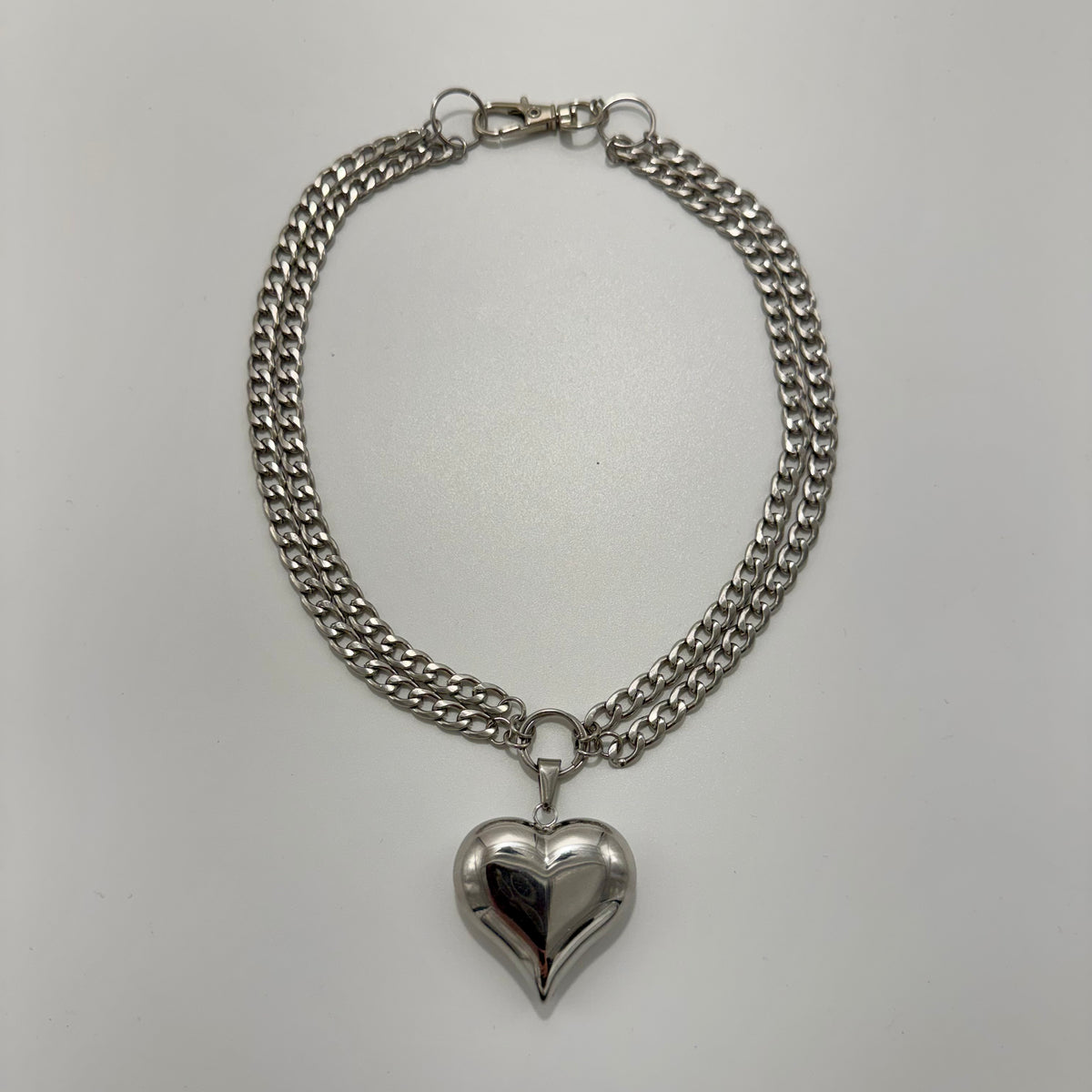 Puff Heart Layered Choker