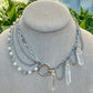 Experimental Layered Clear Quartz Pearl Choker