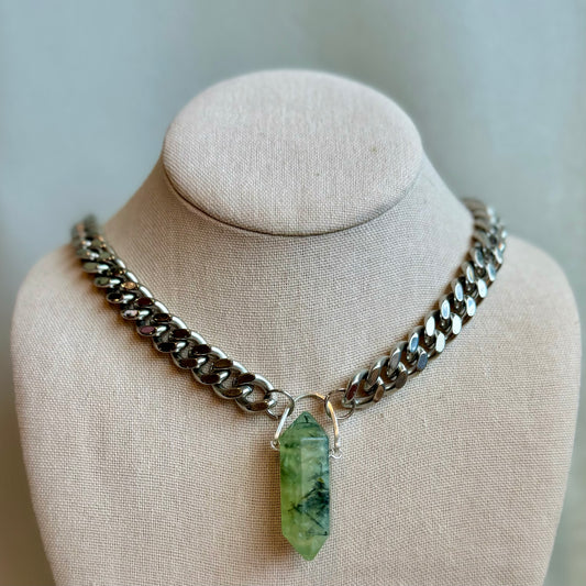 Prehnite Chunky Chain Choker