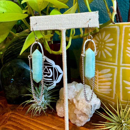 Amazonite Arch Earrings