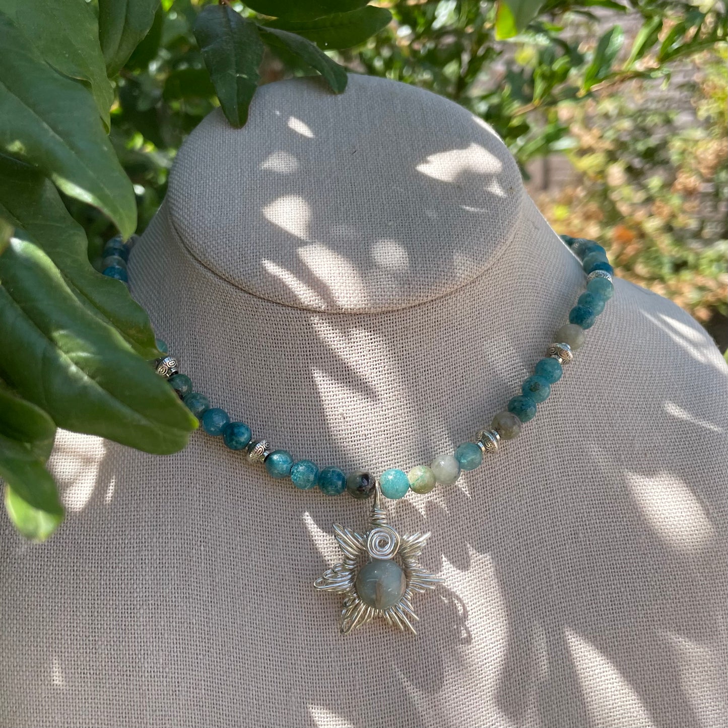 Aqua Terra Jasper x Amazonite Beaded Sun Choker