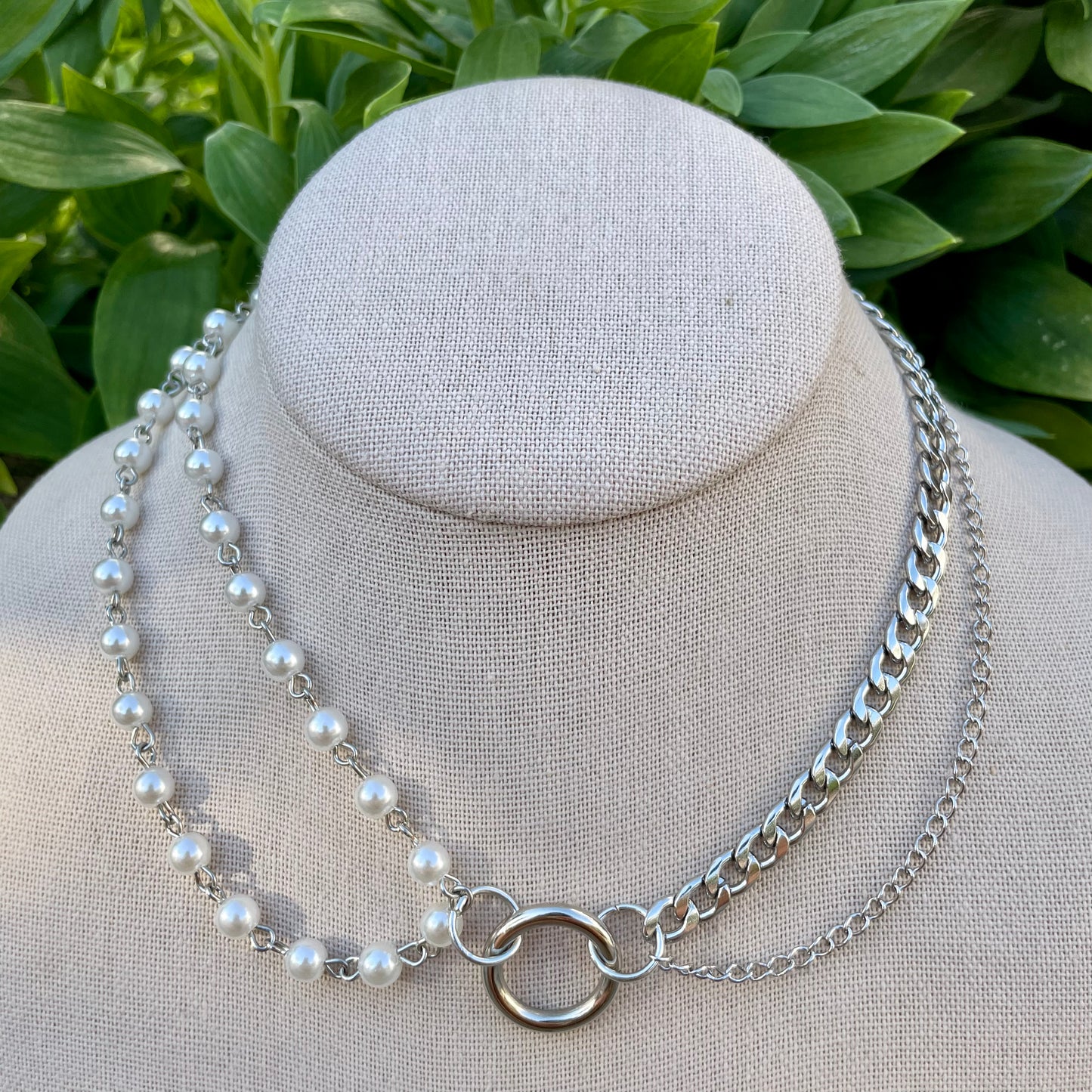 Pearl x Stainless Steel “Duality” Choker