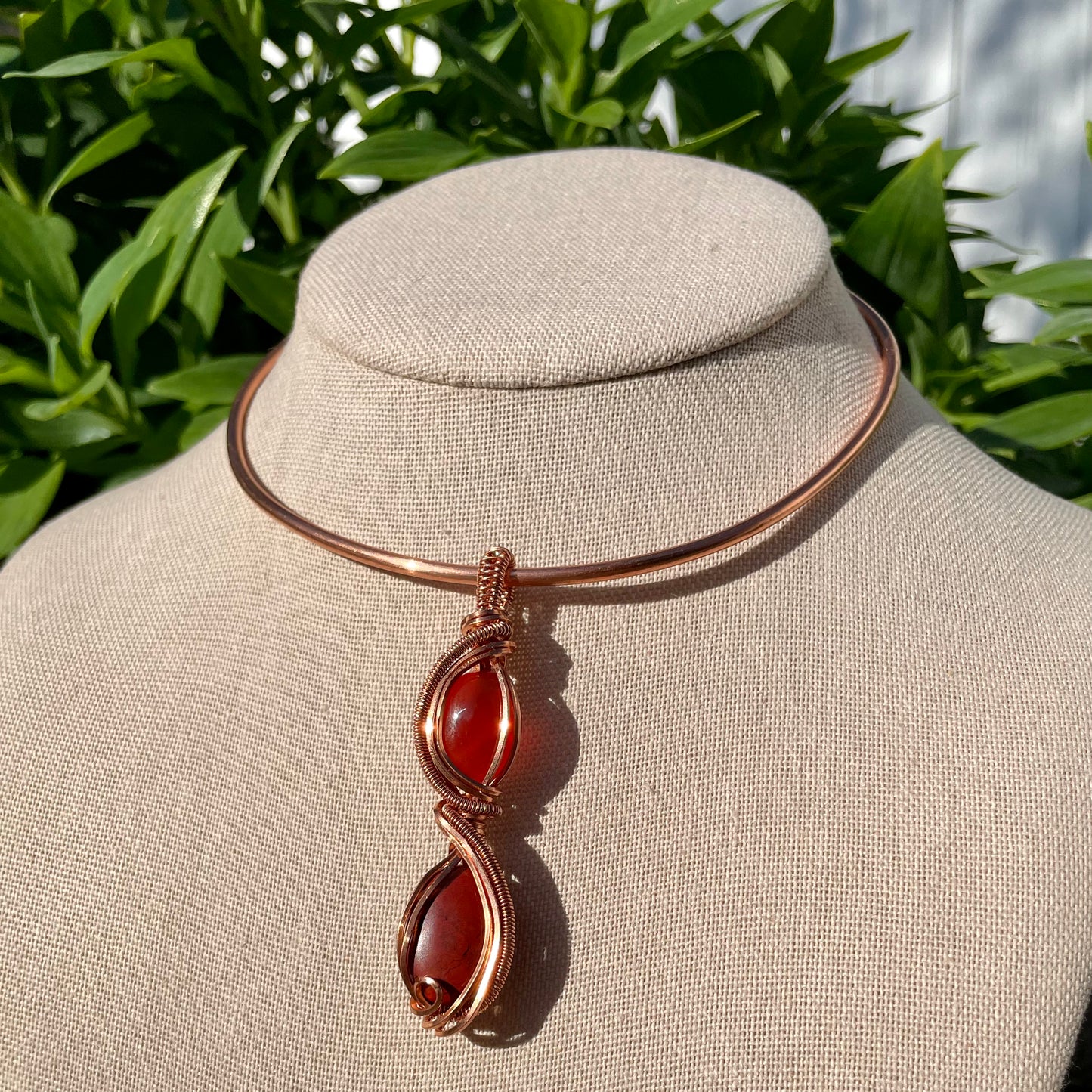 Carnelian x Jasper “Aries” Copper Choker
