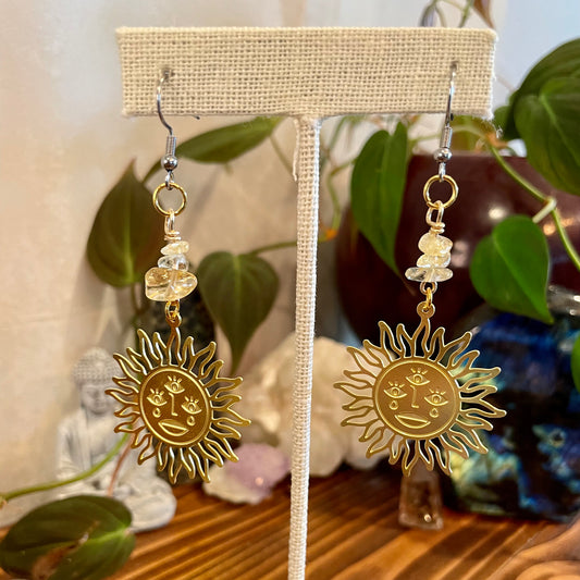 Citrine Sun Earrings